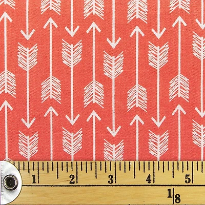 Tissu pré-coupé Fat Quarter de Fabric Creations à motif de nouveauté corail - 18" x 21" / 45cm x 53cm 18" x 21" / 45cm x 53cm