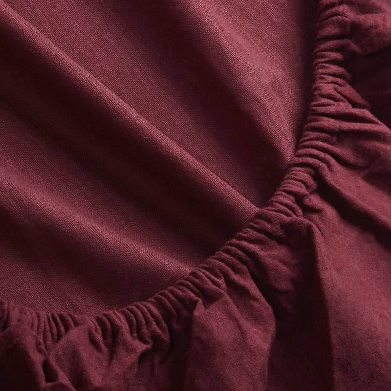 Mainstays 4-Piece Zinfandel Flannel Sheet Set, Queen