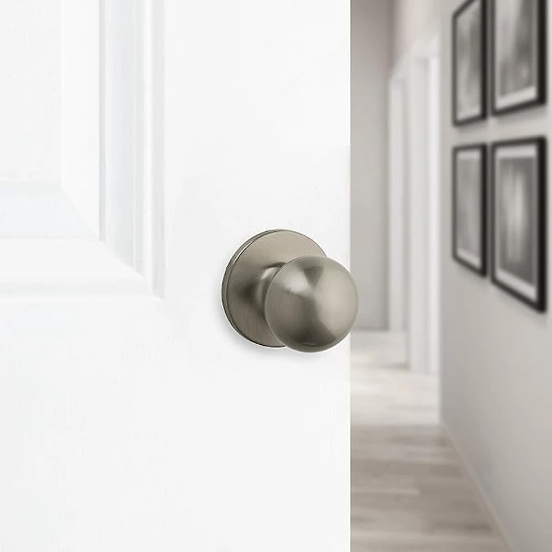 Weiser Safe Lock Regina Nickel Satiné Bouton de porte intérieure pour passage couloir/garde-robe