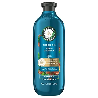Herbal Essences Argan Oil Paraben Free Shampoo, Hair Repair, with Certified Camellia Oil and Aloe Vera, For All Hair Types, Especially Damaged Hair, 400ML