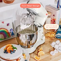 Beautiful 5.3 Mélangeur sur pied à tête inclinable Quart par Drew Barrymore Mél Sur Sup À Tête In De 5,3Qt