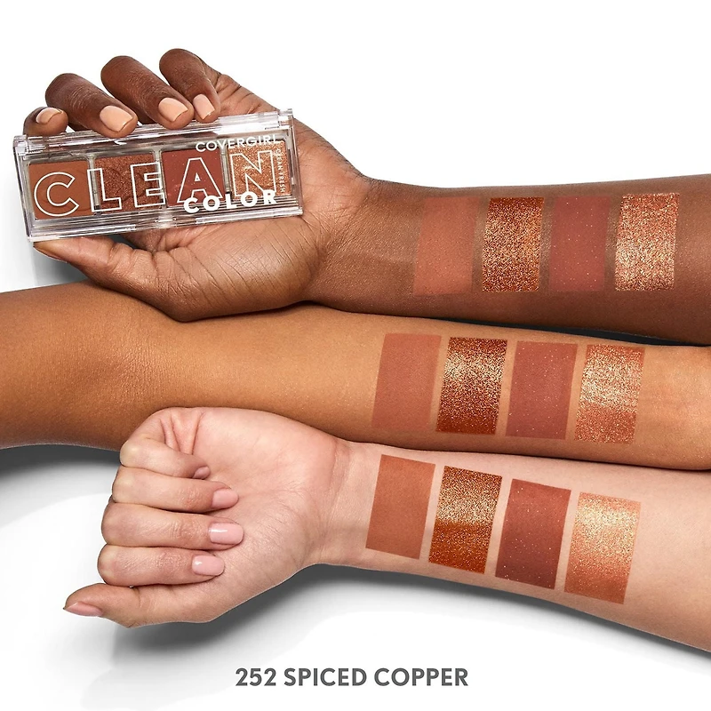COVERGIRL Clean Eye Color, Clean and vegan formula without talc, mineral oil, paraben and fragrance, highly pigmented eyeshadow, 100% Cruelty-Free, Clean eyeshadow