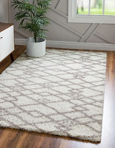 Tapis ECARPET Moderne de Luxe à Poils Longs pour Salon, Chambre à Coucher, Super Doux et Pelucheux