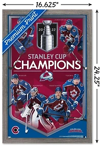 NHL Colorado Avalanche - Stanley Cup Champions Wall Poster, 14.725" x 22.375" Framed