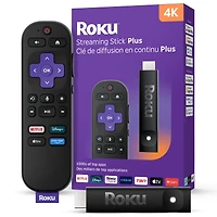Roku® Streaming Stick Plus 2025 – 4K and HDR Roku Streaming Device for TV with Voice Remote – Free and live TV