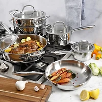 Kenmore Devon Batterie de cuisine en acier inoxydable 10 pièces