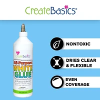 Create Basics 4 Oz. All Purpose Tacky Glue, Perfect for Crafts, Classrooms, Group Activities and More