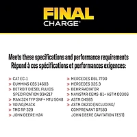 FINAL CHARGE® GLOBAL 50/50 Vie Prolongée Antigel + Liquide de refroidissement, 3.78 Liters: CHARGE FINALE GLOBALE 50/50 AFC