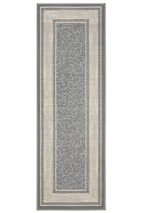 Tapis contemporain conception bordée à motif et à sous-couche en caoutchouc de la collection Ottohome