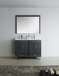 Imaginations Américaines  48 po W Vanity Base Set  Gris