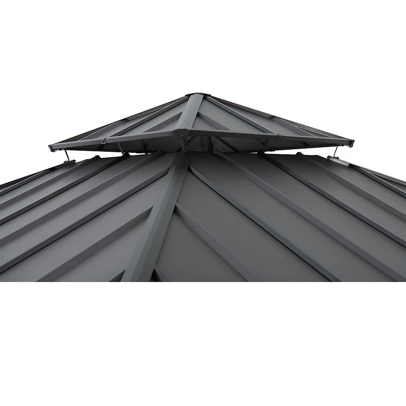 Abri de jardin carré en cèdre à toit rigide Home Trends, 3,3 m x 3,3 m, noir