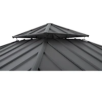 Abri de jardin carré en cèdre à toit rigide Home Trends, 3,3 m x 3,3 m, noir