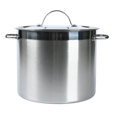 Mainstays Stainless Steel 12 Quart Stock Pot with Lid, Dishwasher Safe