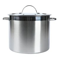 Mainstays Stainless Steel 12 Quart Stock Pot with Lid, Dishwasher Safe