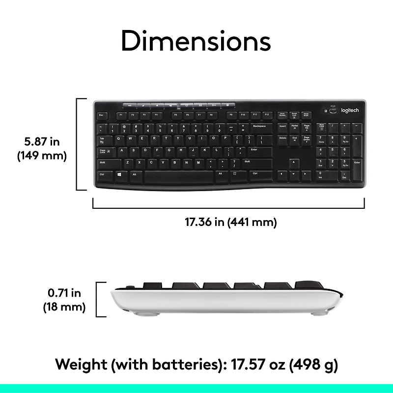 Logitech MK270 Wireless Keyboard Mouse Combo