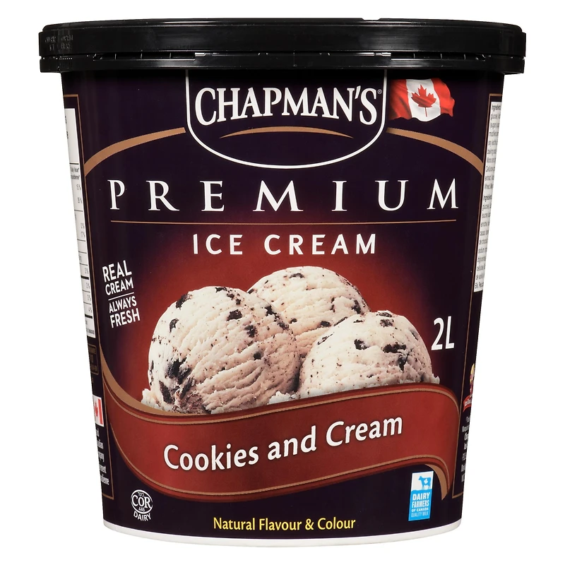 Chapman's Premium Cookies And Cream Ice Cream in a Tub 2L