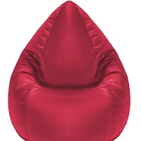 Fauteuil poire Gouchee Home Sambre rouge – Tissu polyester velours doux avec rembourrage en billes de polystyrène, adapté aux adultes et aux adolescents, siège léger et portable pour dortoir ou salon