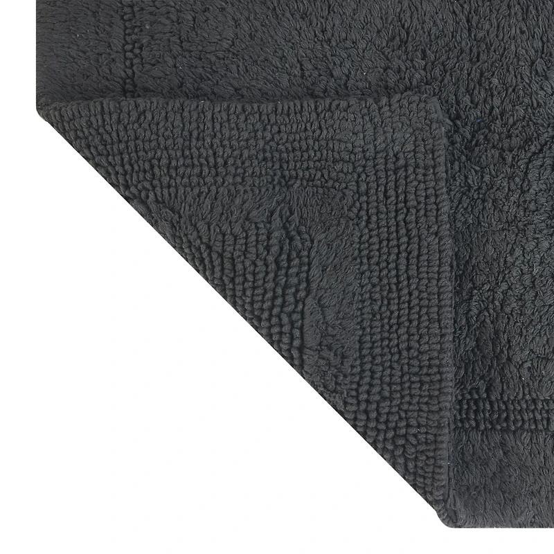Tapis de bain réversible en coton Better Homes & Gardens, gris ombré, 43 x 61 cm 100 % coton, 17 po x 24 po