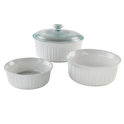 Corningware® French White® 4 Piece Bakeware Round Set