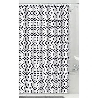 Mainstays Decorative Shower Curtain with 12 Hooks: 13 Piece Shower Set