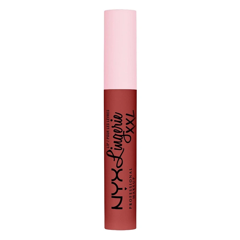 NYX PROFESSIONAL MAKEUP, Rouge à lèvres liquide Lip Lingerie XXL, Fini Mat, Formule végane - TURN ON (Pêche chaîr) Rouge à lèvres liquide