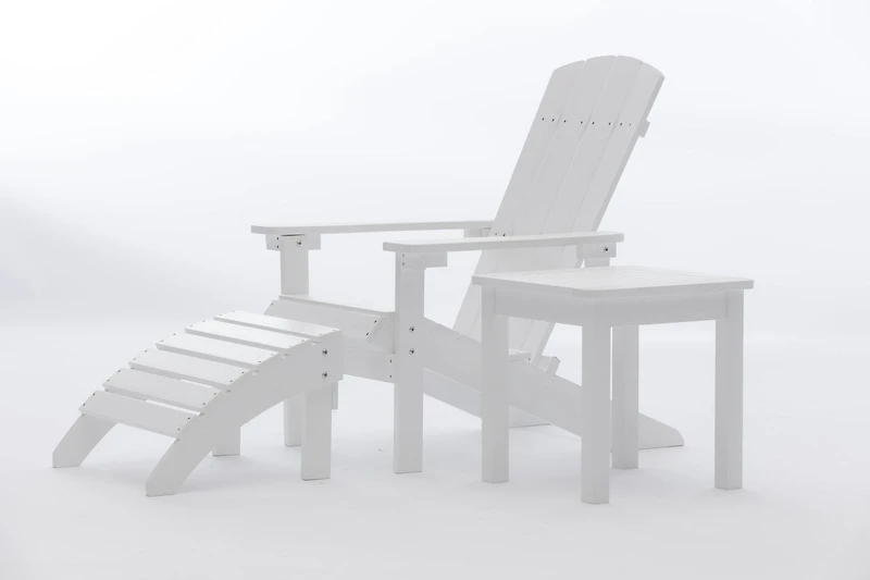 Tanfly Adirondack Chair – White – Polycarbonate – Indoor/Outdoor Use