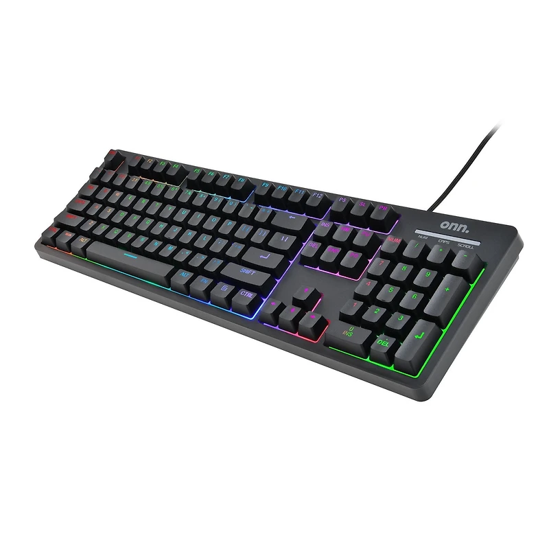 onn. 104-Key LED Gaming Keyboard with Rainbow Back-lighting