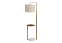 Monarch Specialties Lighting, 67"h, Floor Lamp, Usb Port Included, Brass Metal, Beige Shade, Contemporary