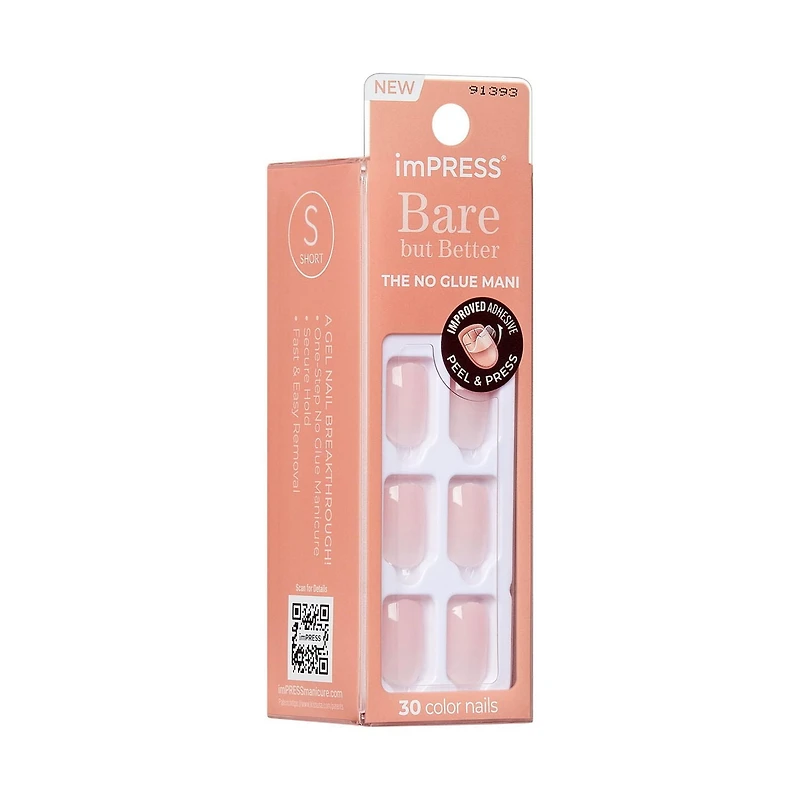 imPRESS Bare but Better, Medium Almond, 30 count., Serenity