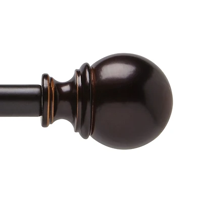 hometrends Rope Ball 5/8" Drapery Rod Set 48-84" Bronze