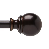 hometrends Rope Ball 5/8" Drapery Rod Set 48-84" Bronze