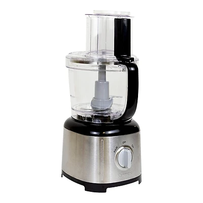 Kenmore Robot Culinaire et Hachoir à Légumes 11 Tasses, Noir/Argent, Acier Inoxydable, 500W