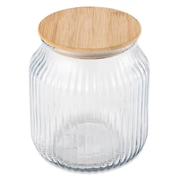 Bocal en verre strié moyen Thyme & Table de 2,6 L