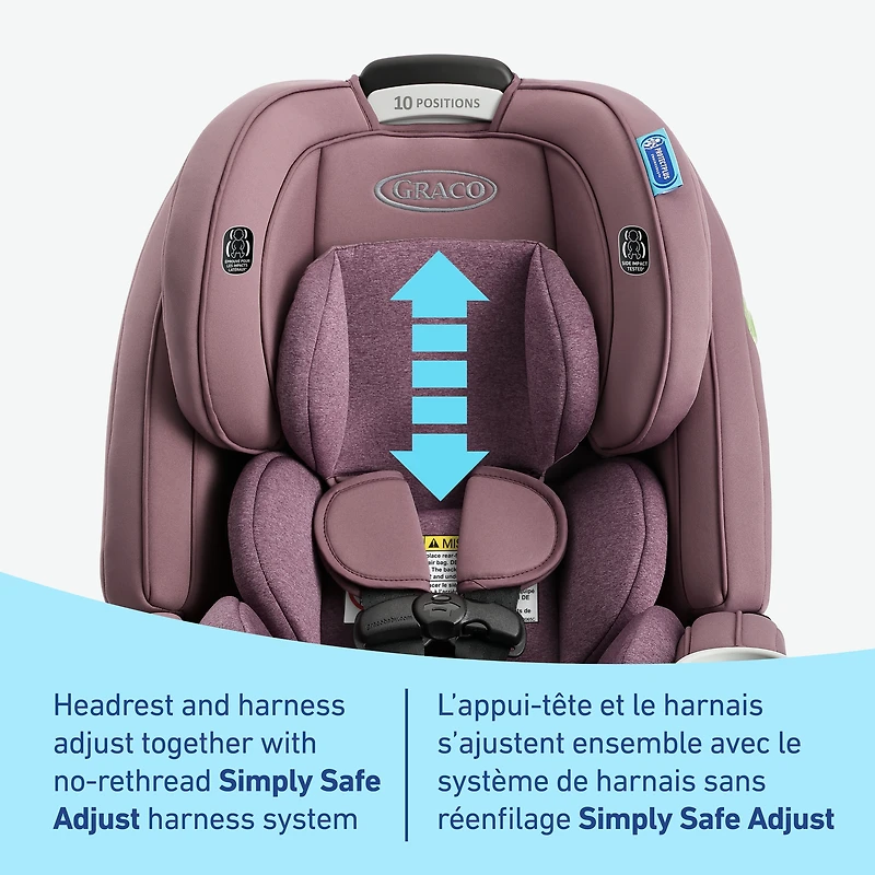 Siège d'auto 4-en-un convertible 4Ever de Graco - Polyvalent, confortable et sûr pour les bébés jusqu'aux préadolescents, 1,8 à 54 kg (4 à 120 lb) Chelsea