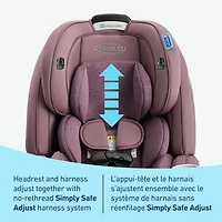 Siège d'auto 4-en-un convertible 4Ever de Graco - Polyvalent, confortable et sûr pour les bébés jusqu'aux préadolescents, 1,8 à 54 kg (4 à 120 lb) Chelsea