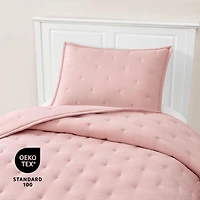 Ensemble de couette Mainstays 3 pièces, rose blush, lit double queen