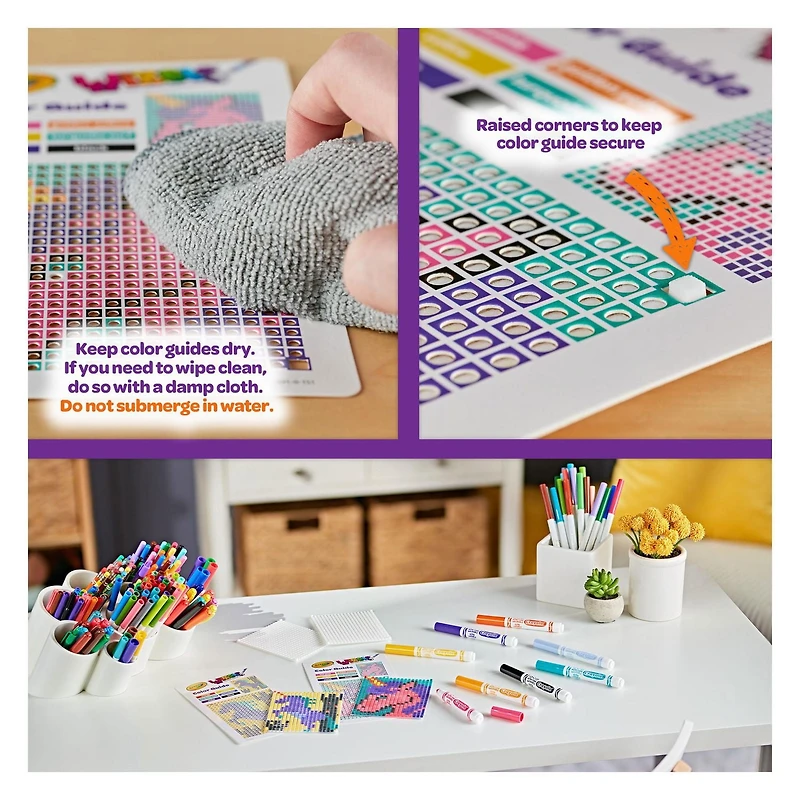 Trousse Crayola Wixels, Licornes D’art pixélisées