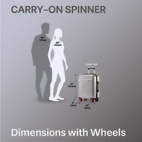 Air Canada Magnum Valise Rigide Cabine : Bagage à Main de 20 po Extensible Avec Roues Pivotantes et Chargeur USB Valise de Cabine Approuvée à Roulettes