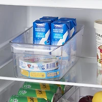 Mainstays Small Fridge Organizer, Clear Fridge Storage Bin - Small