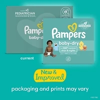 Pampers Baby Dry Diapers, Super Pack, Size NB-6, 120-64 Count