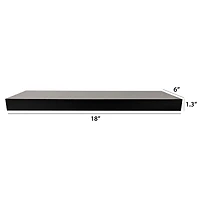 Hometrends 18 inch Black Floating Shelves - 2 PC Set