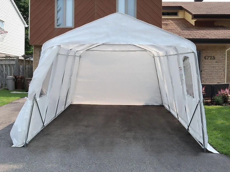 Car Shelter 11 ft. X 16 ft. in White