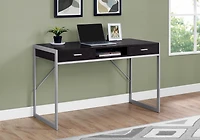 Monarch Specialties Bureau, Bureau À Domicile, Ordinateur Portable, Tiroirs De Rangement, 48"l, Travail, Métal, Stratifié, Brun, Gris, Contemporain, Moderne