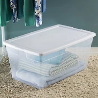 Sterilite 85 L Storage Box White - 4 PK
