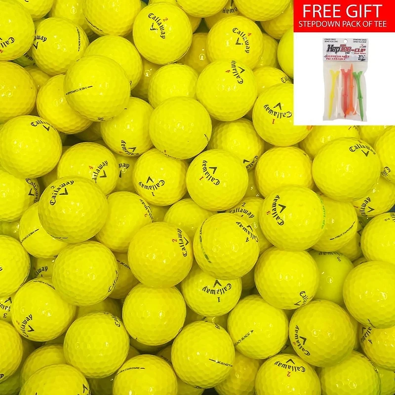 Mulligan - 88 balles de golf récupérées Callaway AAA, Jaune