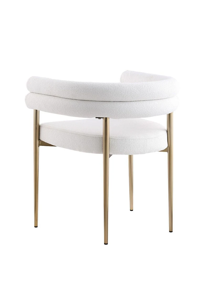 Ellora Dining Chair, Set of 2, Cream/Gold