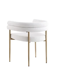 Ellora Dining Chair, Set of 2, Cream/Gold
