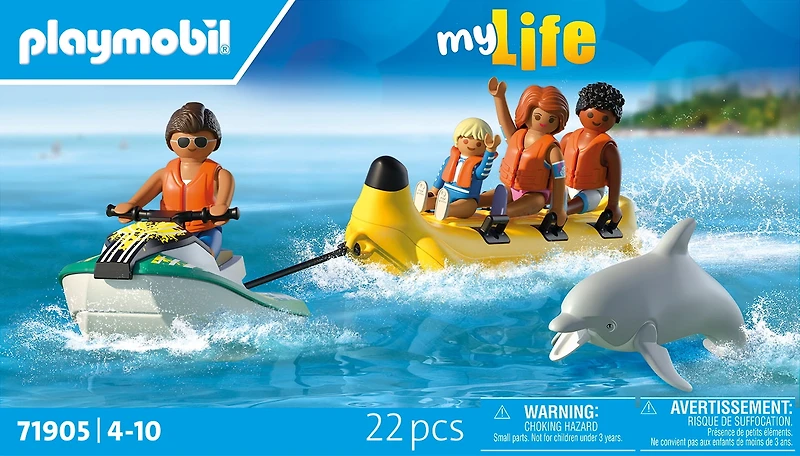 Playmobil Scooter des mers, banane tractée & 4 personnages
