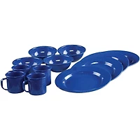 Coleman Enamel Dinnerware, 12-Piece Set, Blue
