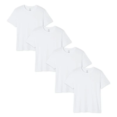 Lot de 4 t-shirts à encolure ras du cou George pour hommes Tailles P–TG
